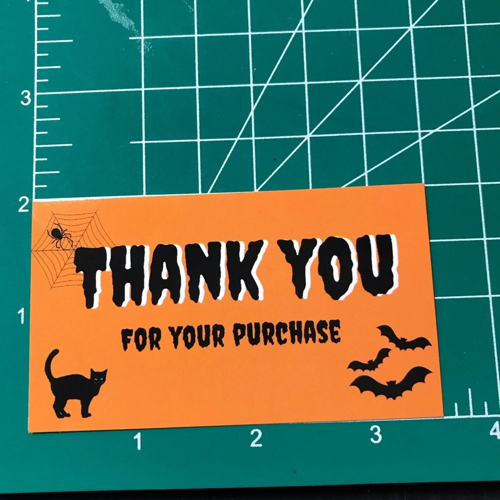 🎃 4x$20 //30 thank you glossy Halloween cards 3.5x2